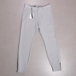 NWT Avalon Golf Performance Stretch Ankle Zip Gray Jogger Pants Mens 32L (32x31)